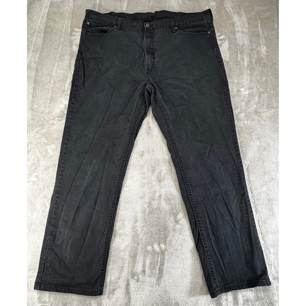 Levi's 541 Athletic Taper‎ Jeans Mens 42x32 Black Stretch Denim